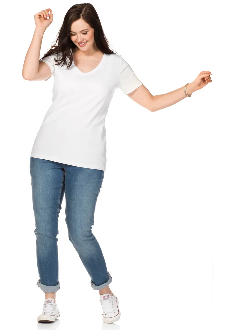 sheego T-Shirt weiß, Weiß, – Produktbild 3 von 3