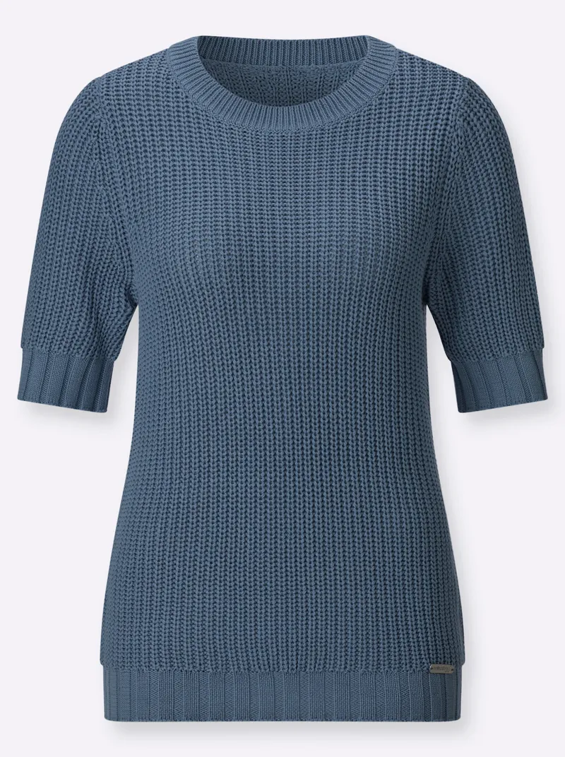Witt Kurzarmpullover, Rauchblau, – Produktbild 1 von 3
