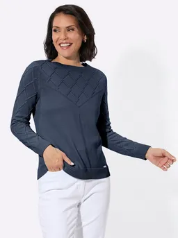 Witt Witt Strickpullover U-Boot-Pullover Langarm Strukturstrick – Produktbild 1 von 1