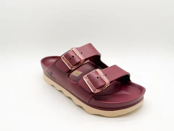 thies Vegane Ecofoam Double Sandale von thies ® aus recyceltem EVA, Bordeaux, – Produktbild 3 von 4