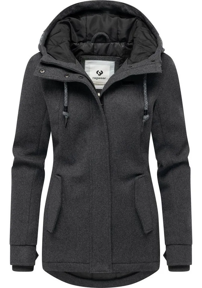 ragwear ragwear Winterjacke Monadde Felt YOUMODO Wasserfeste warme Jacke mit Kapuze, Grau, – Produktbild 4 von 4