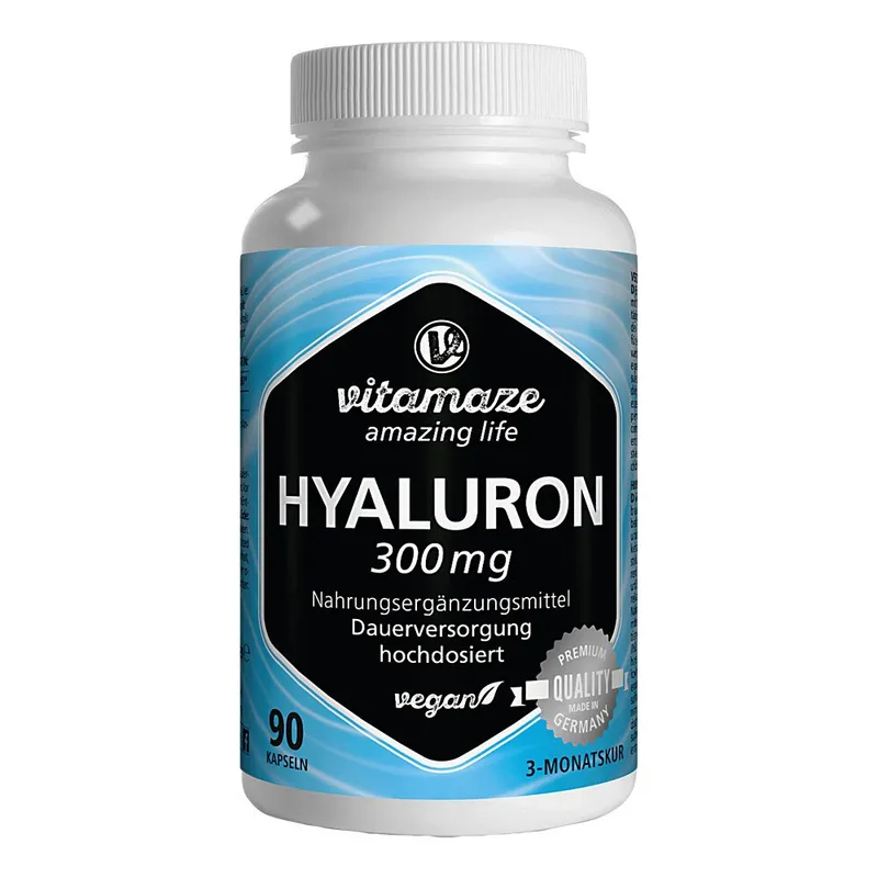 vitamaze Vitamaze HYALURONSÄURE 300 mg hochdosiert vegan – Produktbild 1 von 1