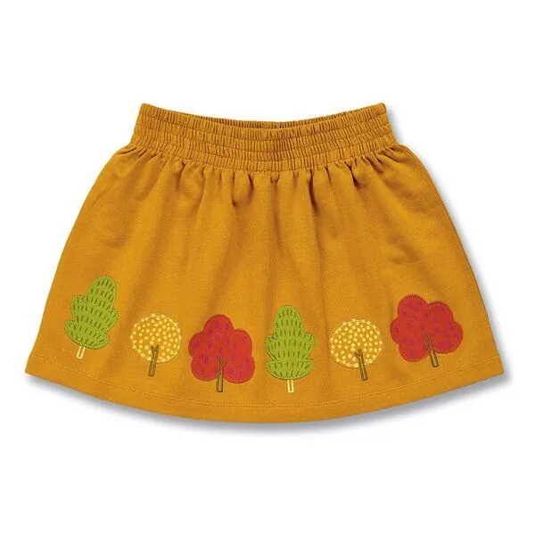 Sense Organics Sense Organics Mädchenrock, Modell MALIA, Wald auf currygelb, – Produktbild 1 von 3