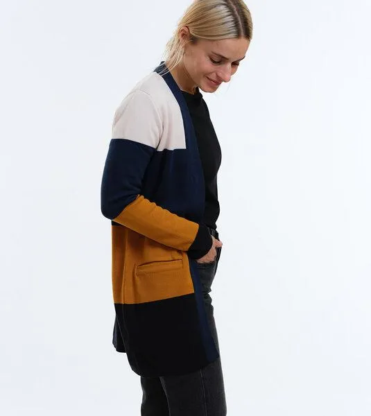 Gary Mash GARY MASH Long-Cardigan Alamo aus Biobaumwolle, Blockstreifen (mehrfarbig), – Produktbild 3 von 4