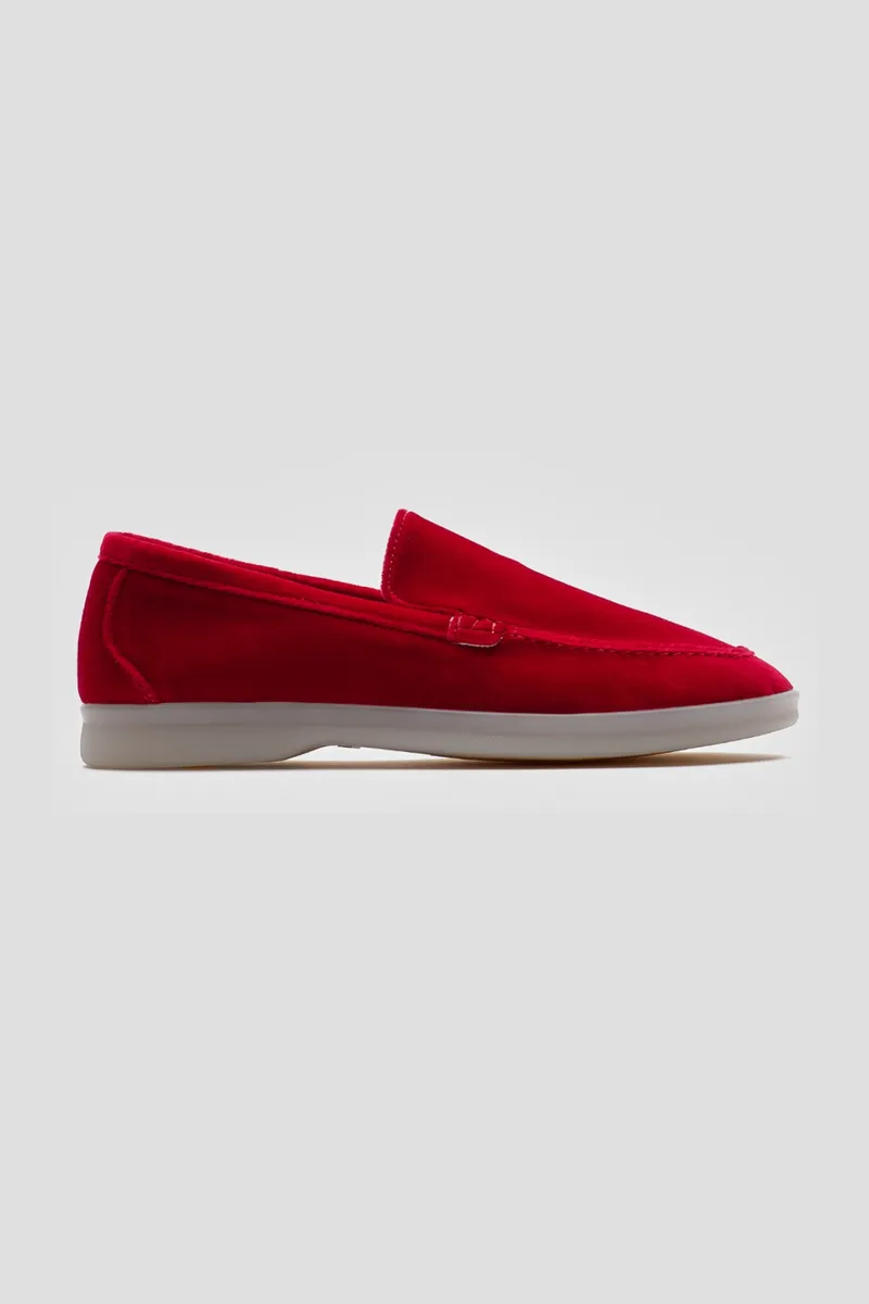 Solari Milano Solari Milano Damen vegan Loafer Samt Rot, Rot, – Produktbild 2 von 2