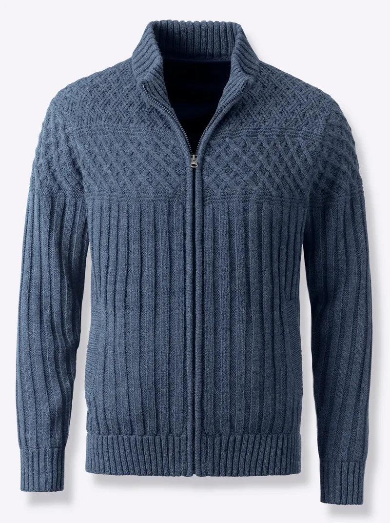marco donati Strickjacke jeansblau-meliert, Jeansblau-meliert, – Produktbild 1 von 2