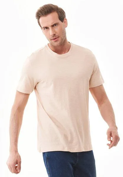 ORGANICATION ORGANICATION Basic T-Shirt aus Bio-Baumwolle, Abby stone, – Produktbild 1 von 4