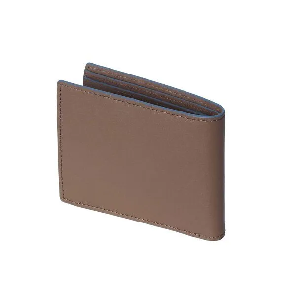 Vargu Vargu Echtleder Geldbörse TERO 1, Taupe - sky blue, – Produktbild 4 von 4