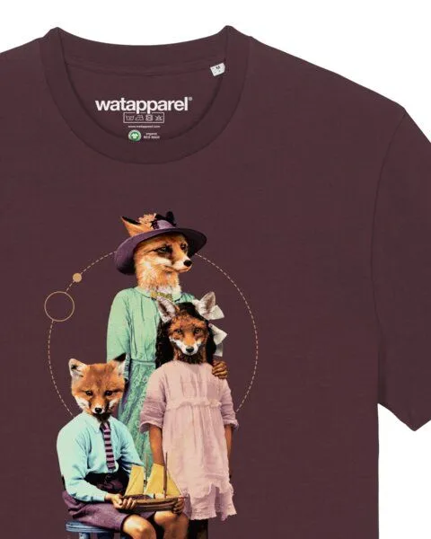 watapparel watapparel T-Shirt Unisex Fancy Fox, Red brown, – Produktbild 3 von 3