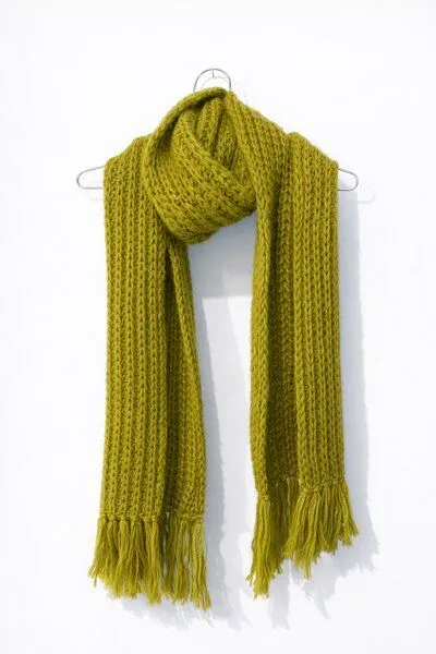 ein garten Studios ein garten Studios XXL Handstrickschal / Stola aus Alpaka-Seide-Merino, Mustard yellow, – Produktbild 1 von 3