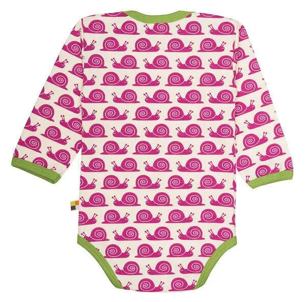 loud + proud loud + proud Baby Body Langarm, GOTS-zertifiziert, Fuchsia(rosa), – Produktbild 1 von 2
