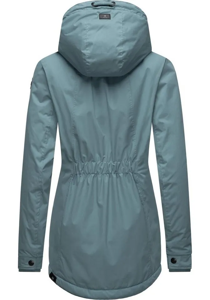 ragwear ragwear Winterjacke Zuzka Winter Wasserdichter Winterparka mit Teddyfleece Innenfutter, Blau|grau, – Produktbild 4 von 4