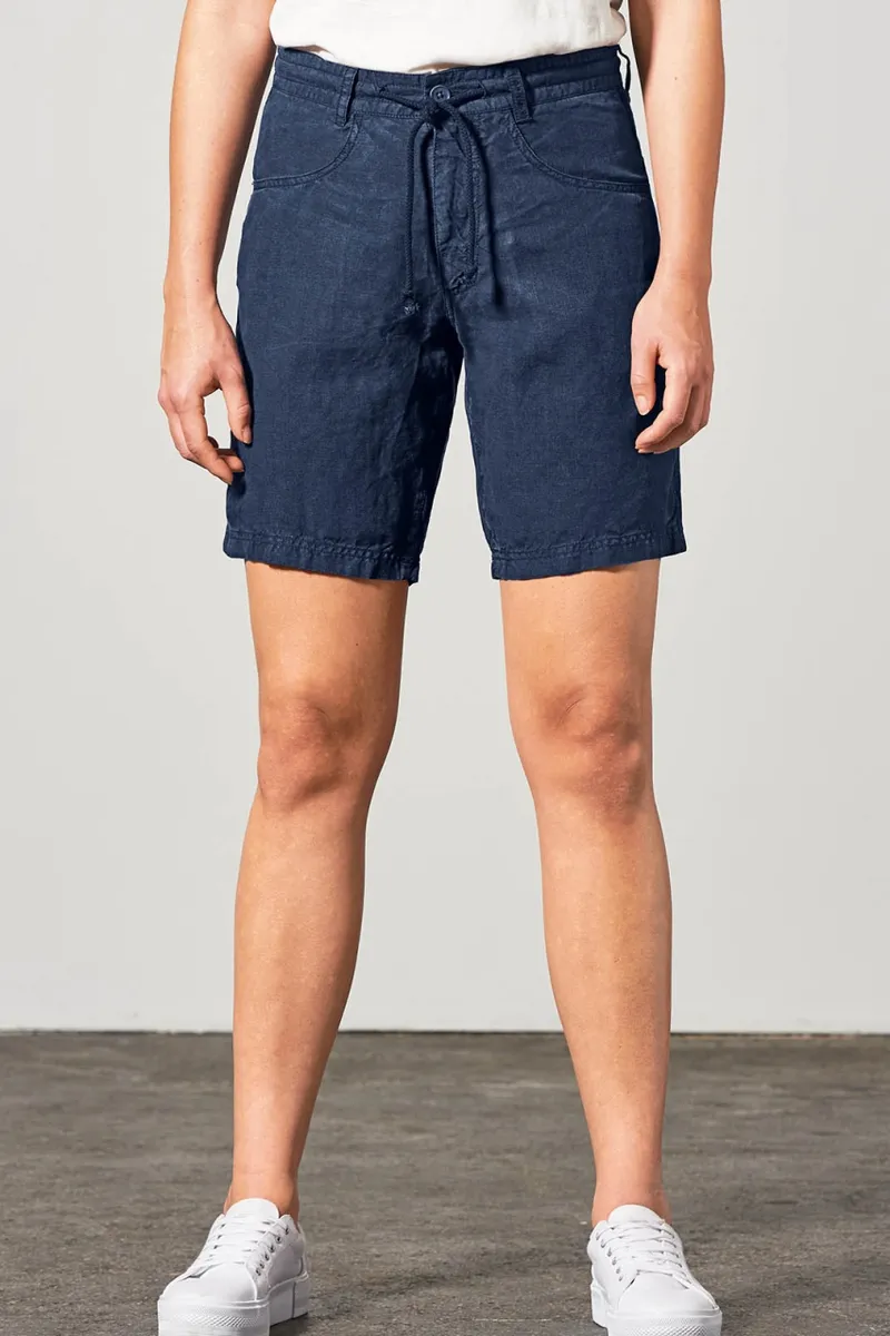 HempAge Hempage Damen vegan Shorts In Marineblau, Blau, – Produktbild 2 von 2