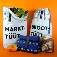 umtüten umtüten Beutel Paket: Brotbeutel, Gemüsebeutel & Snack Beutel / recycelte Bio Baumwolle – Produktbild 1 von 1