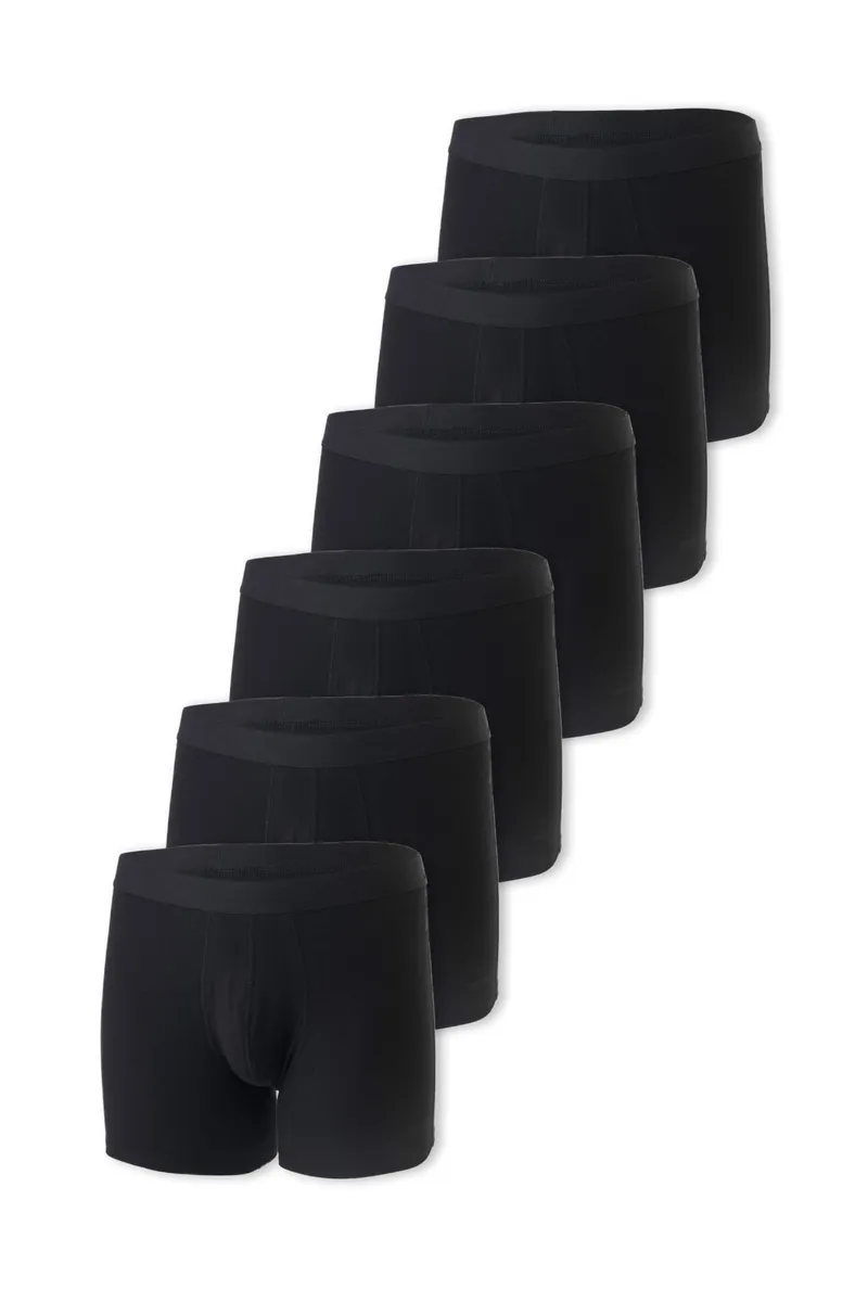 ORGANICATION ORGANICATION Herren vegan Brunno Boxer Brief Aus Bio-Baumwolle Und Tencelâ„¢ Modal Im 6er-Pack, Schwarz, – Produktbild 2 von 2