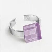 ALEXASCHA ALEXASCHA Geometrischer Ring aus Glas, mini | PUREFORM, Lavendel, – Produktbild 1 von 1