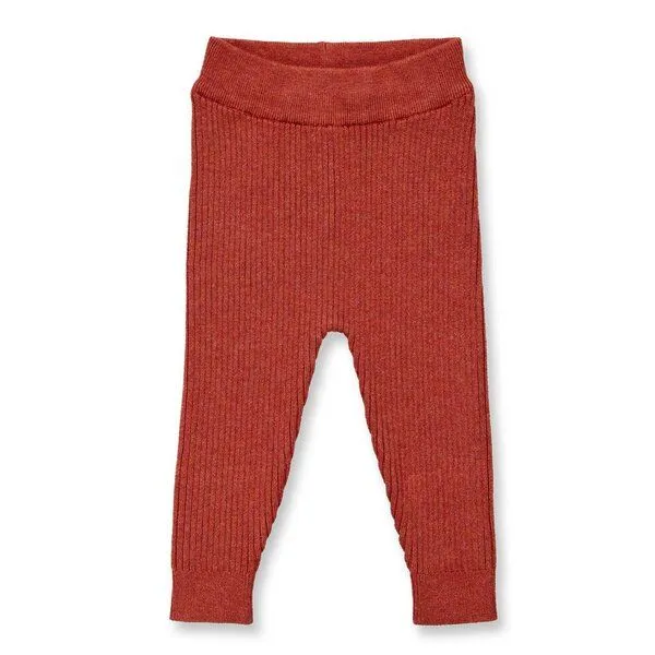 Sense Organics Sense Organics Babyleggings aus Strick, Modell YUMA, Terrakotta-rot melange, – Produktbild 1 von 3