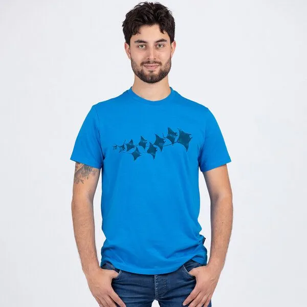 Lexi&Bö Lexi&Bö Manta Rays T-Shirt Herren, Imperial blue (blau), – Produktbild 1 von 3