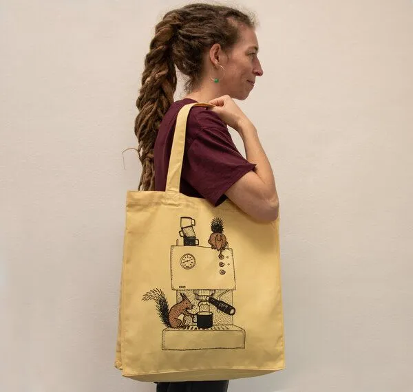 Cmig Cmig Kaffeehörnchen Tote Bag, Viva yellow (gelb), – Produktbild 4 von 4