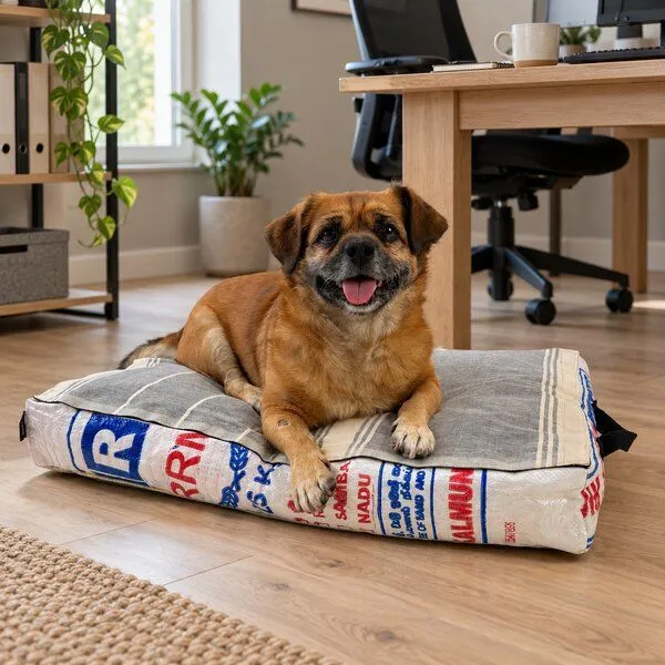 GOOPSI GOOPSI Hundebett mit BIO-Dinkelfüllung, Weiß, – Produktbild 6 von 7