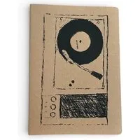 ilovemixtapes ilovemixtapes Notizbuch A5 | Plattenspieler | Handbedruckt im Siebdruck | Kraftpapier | Gepunktet | 32 Seiten | FSC-zertifiziert | Handmade – Produktbild 1 von 1