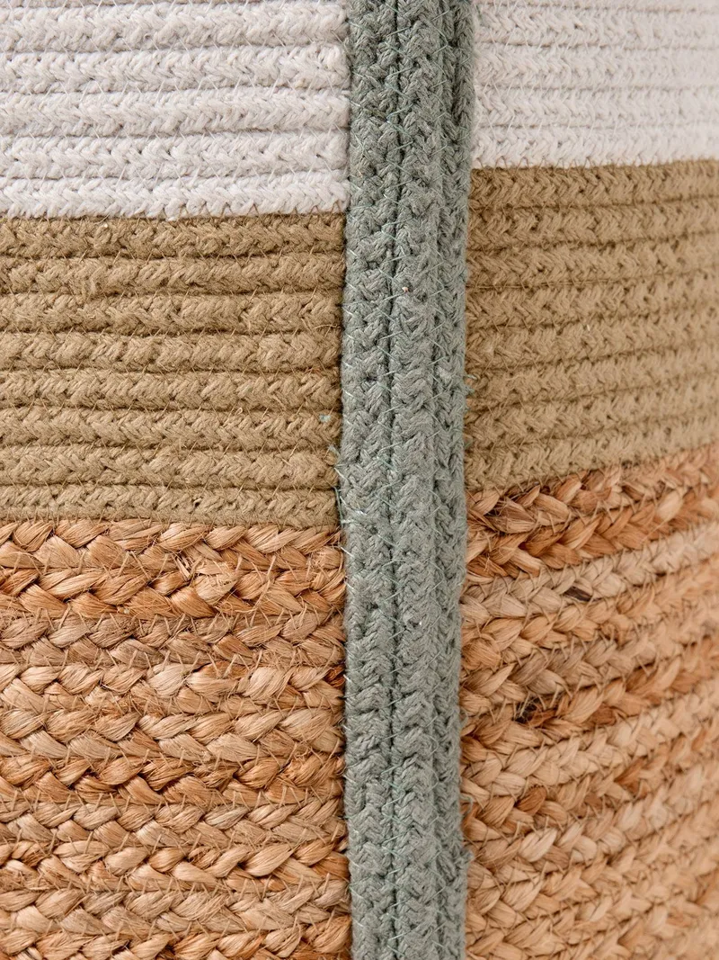 Vertbaudet XL-Aufbewahrungskorb aus Jute Wäschekorb Kinderzimmer, Grün, – Produktbild 3 von 3