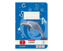 Herlitz Herlitz Schulheft x.book, Schreiblernheft, A5, liniert (Lineatur 02), ungelocht, 16 Blatt – Produktbild 1 von 1