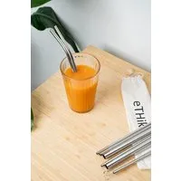 eTHikǝ eTHikǝ Edelstahl-Strohhalme im 7er-Pack, Trinkhalme – Produktbild 1 von 2