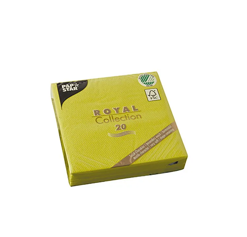 PAPSTAR PAPSTAR Papierserviette, Servietten 25x25cm "Royal Collection" (20St) uni, Grün, – Produktbild 3 von 4