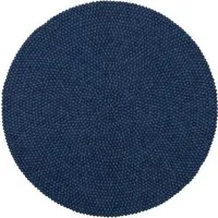 myfelt myfelt Filzkugelteppich rund, 100% Schurwolle, Dunkelblau (alva), – Produktbild 1 von 1