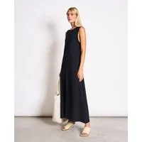JAN N JUNE JAN N JUNE Ärmelloses Maxikleid CALIA aus Baumwolle, Schwarz, – Produktbild 1 von 1