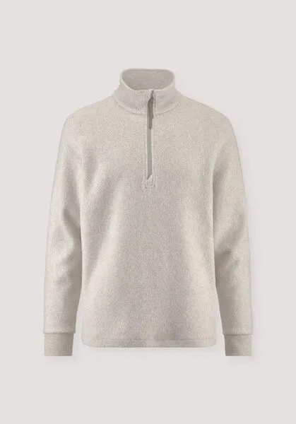 hessnatur hessnatur Fleece Troyer Relaxed aus reiner Bio-Baumwolle, Düne, – Produktbild 6 von 6