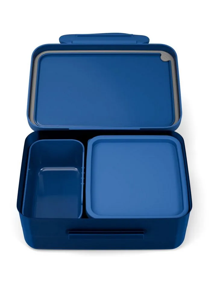 Ergobag Ergobag Lunchbox Edelstahl Brotdose, Edelstahl, (Edelstahl Brotdose, 3-tlg., 1x Brotdose, 1x Trennfach), spülmaschinengeeignet bis 45 Grad, Handwäsche empfohlen, Blau, – Produktbild 3 von 6