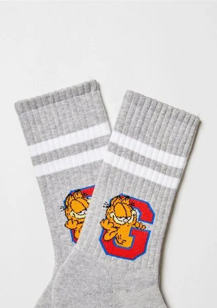 BeSocks BeSocks Bio-Tennissocken in grau - Garfield – Produktbild 2 von 3