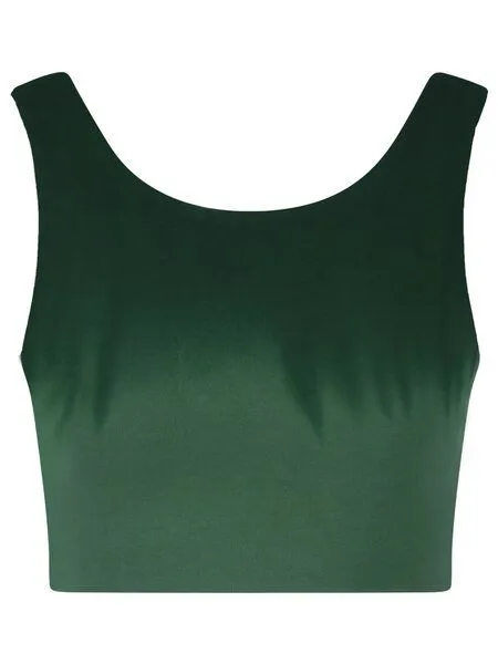 nice to meet me nice to meet me Reversible Crop Tank aus weicher Biobaumwolle, Tie dye green, – Produktbild 4 von 8