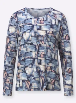 Witt Rundhalsshirt hortensie-taubenblau-bedruckt – Produktbild 1 von 1