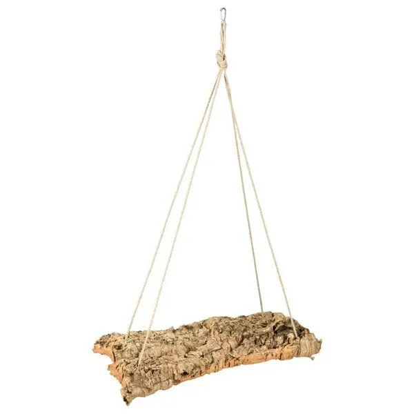 Kork-Deko Kork-Deko Große Vogel-Schaukel für Volieren aus Naturkork-Rinde, flach 50x20 cm – Produktbild 3 von 6
