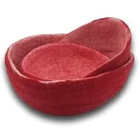 Frida Feeling Frida Feeling Deko-Schalen aus Filz, Duo-Ton (3er Set), Rot, – Produktbild 1 von 1