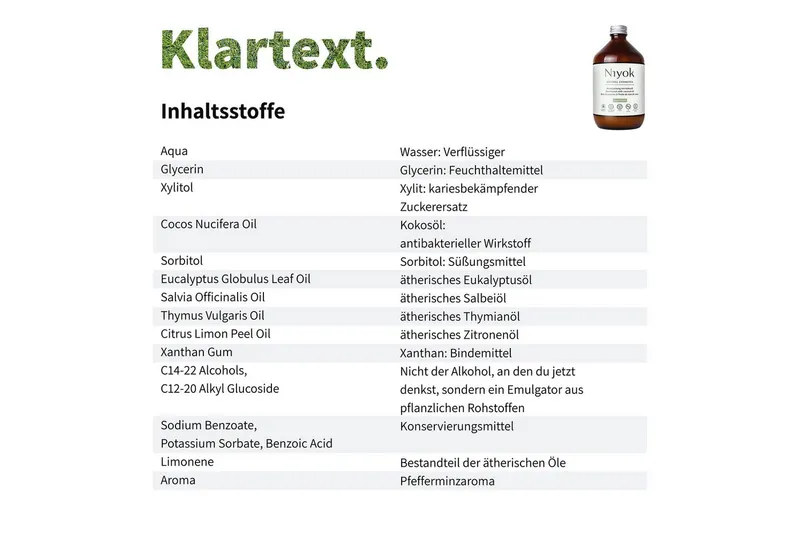 Niyok Niyok Mundspülung Pfefferminze – Produktbild 3 von 6