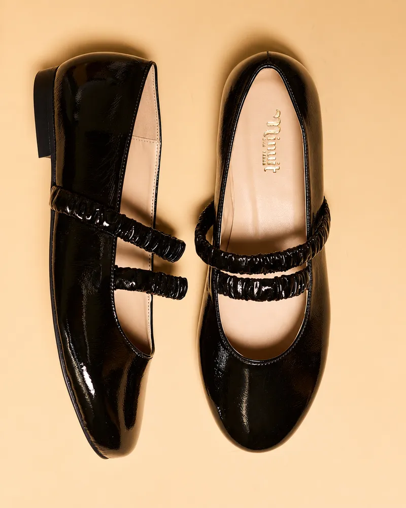 Minuit Sur Terre Minuit Sur Terre Damen vegan Ballerinas Mélodie Schwarz, Schwarz, – Produktbild 1 von 2