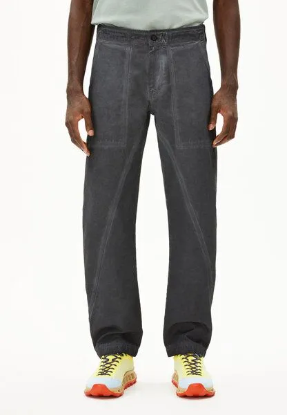 ARMEDANGELS ARMEDANGELS AALBERT Herren Webhose aus Bio-Baumwolle, Dark steel, – Produktbild 1 von 4