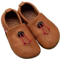 Pololo Pololo Barfußschuh/ Hausschuh "Cordel" outdoor, aus pflanzlich gegerbtem Leder mit Gummisohle, für drinnen und draussen, Größen 20-34, Hellbraun, – Produktbild 1 von 1