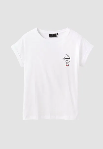 recolution Damen T-Shirt aus Bio-Baumwolle - CAYENNE MOIN - recolution, White (weiß), – Produktbild 1 von 4