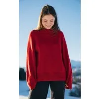 Kopyto Kopyto BARIBAL - Damen Oversize Boxy Stickpullover aus Merino-wolle RWS- zertifiziert, Rot, – Produktbild 1 von 1