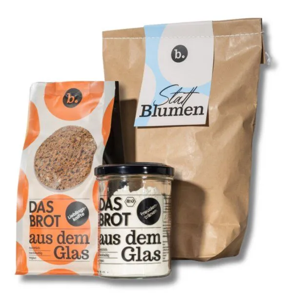 brotstoff brotstoff Geschenkset - Brotbeutel mit Brotbackmischung im Glas + Nachfüllpaket – Produktbild 5 von 8