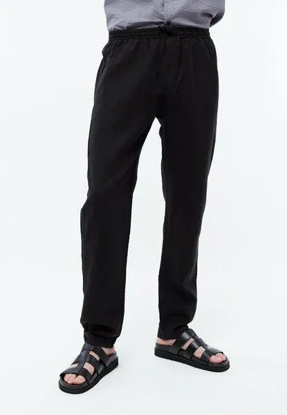 Givn Berlin Givn Berlin Leinenhose GBERIC mit Tunnelzug, Black (linen), – Produktbild 2 von 4