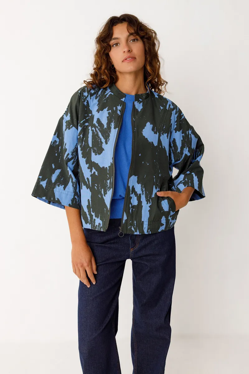 SKFK SKFK Damen vegan Jacke Zeiane Grün Blau, Blau, – Produktbild 1 von 2
