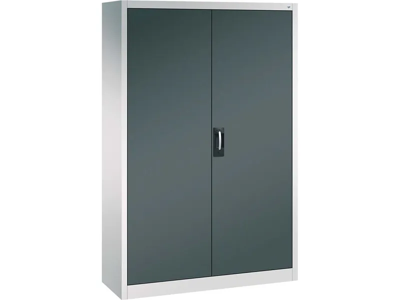 C+P C+P Stahlschrank mit Flügeltüren "Acurado" H1950xB1200xT400mm, Lichtgrau/Anthrazitgrau – Produktbild 1 von 1