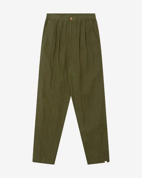 MATONA Matona Lange Hose | Classic Linen Pants | aus Leinen, Olive, – Produktbild 1 von 1