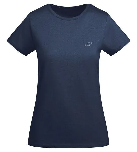 vis wear vis wear Schildkröte outline - Damen Organic Shirt, Navy, – Produktbild 4 von 4